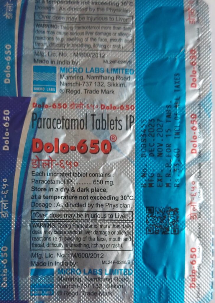 DOLO-650 TAB 15S