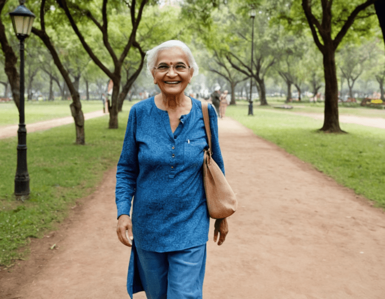 Happy Woman with Heart Disease