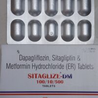 Sitagliptin 100mg+Metformin 500mg+Dapagliflozin 10mg