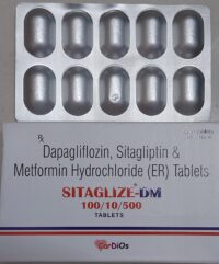 Sitagliptin 100mg+Metformin 500mg+Dapagliflozin 10mg